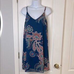 Floral Paisley Spaghetti Strap Dress